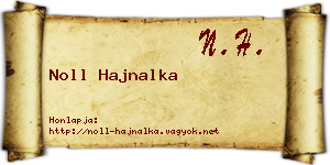 Noll Hajnalka névjegykártya